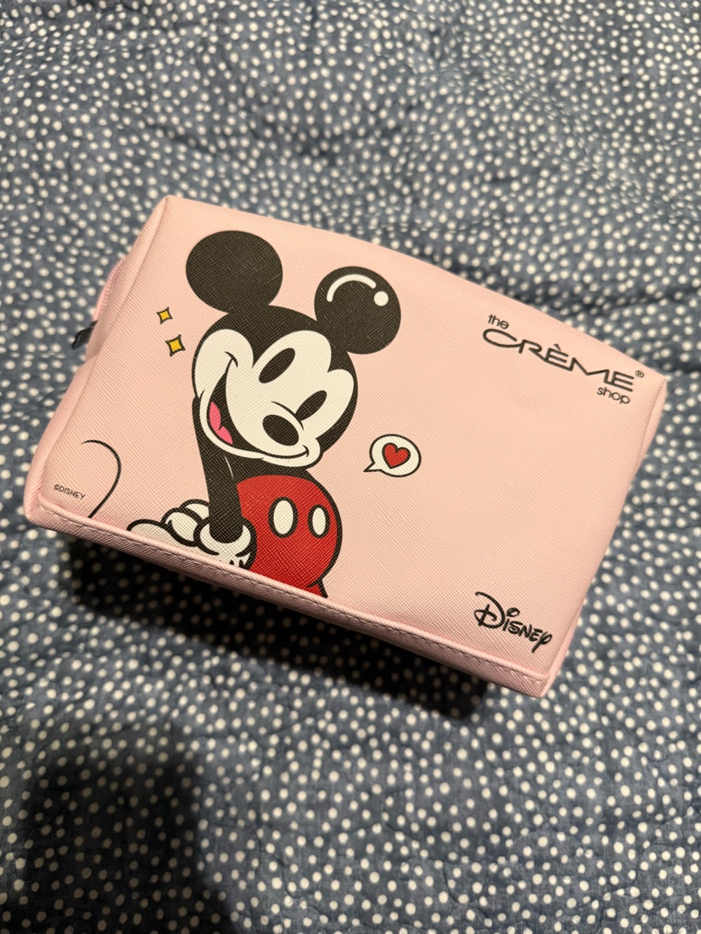 Disney x The Crème Shop Pink Mickey Mouse Cosmetic Pouch